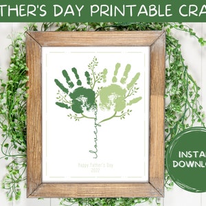 Printable Father's Day Handprint Craft Hand Print Art - Etsy