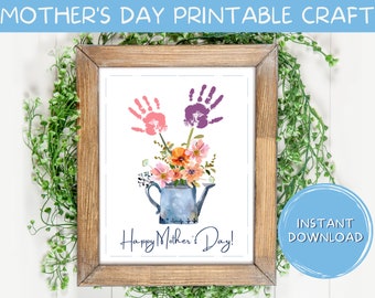 Printable Mother's Day Handprint Craft | Hand Print Art | Mother's Day Keepsake | Mother's Day Craft | Mothers Day Gift | 2 Handprints