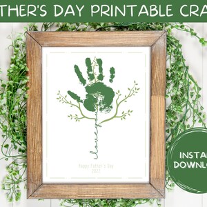Printable Father's Day Handprint Craft Hand Print Art - Etsy