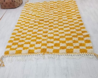 Checkered Moroccan rug
