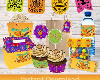 Mexican style party, Mexican Decorations, Traditional Birthday Party, Printable supply, Instant Download Party, national party supply