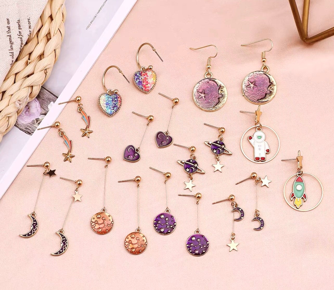 10 Pair of Earrings Making Kit, Jewelry DIY Set, Earrings Craft