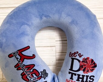 Personalized Cheer and Dance Travel Pillow,  Team send off gift, Summit Comp, One Cheer Gift, World Gift, Cheer Swag Bag, Cheer Swag Gift