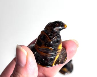 Sorteerhoed mini | Geïnspireerd door een tovenaar met tijgeroog - heksenhoed