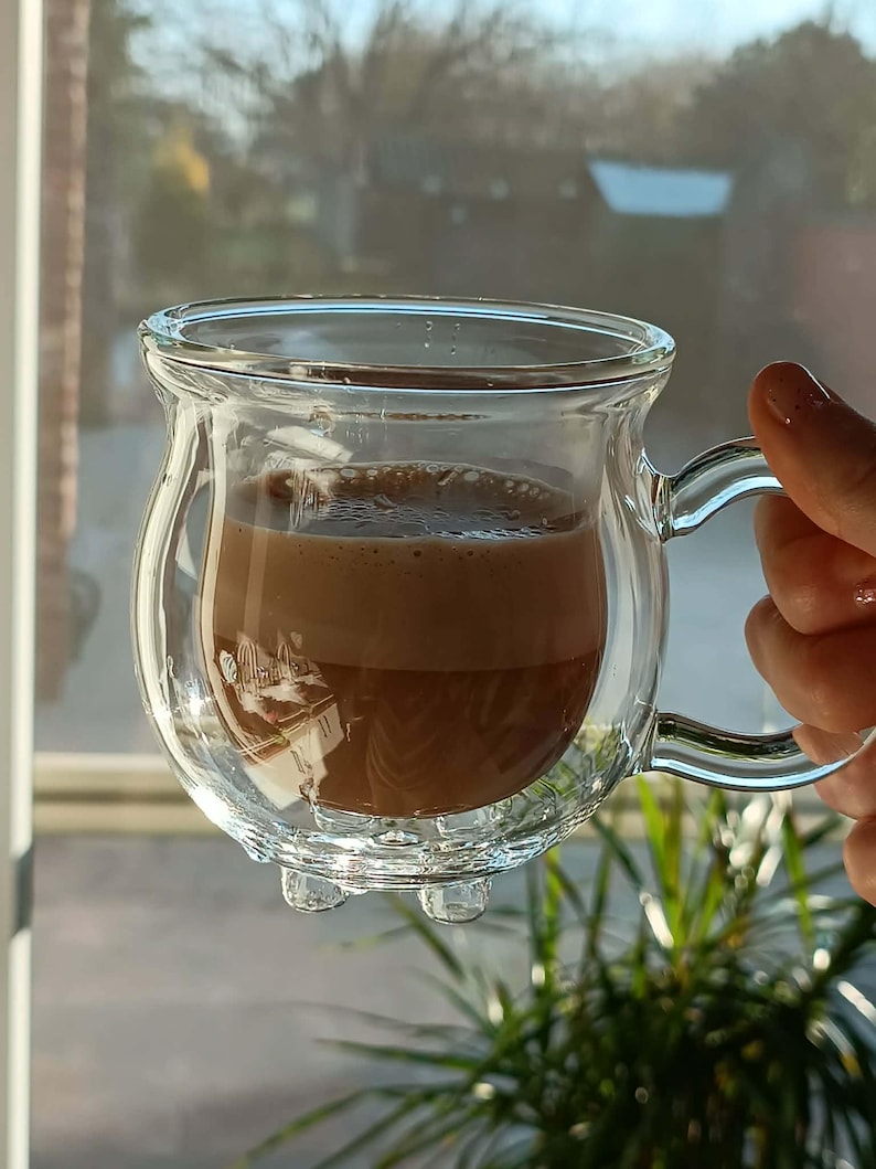 Caneca Caldeirão de Parede Dupla Transparente: Utensílios de Bebida com Tema de Bruxa, xícara para café e chá imagem 3