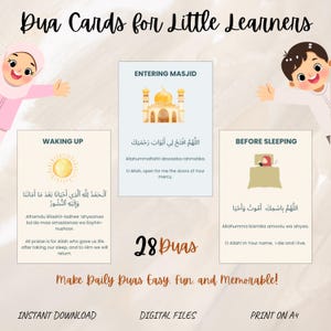 Kinder Dua Karten,Islamische Dua Karte,islamische kinder druckbare,Einfaches tägliches Dua für Kinder,Kinder Dua Buch,Ramdan Goodie Bag Artikel,Kinder Eid Geschenke