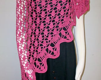 Zahara: a handmade crocheted heirloom summer shawl type wrap