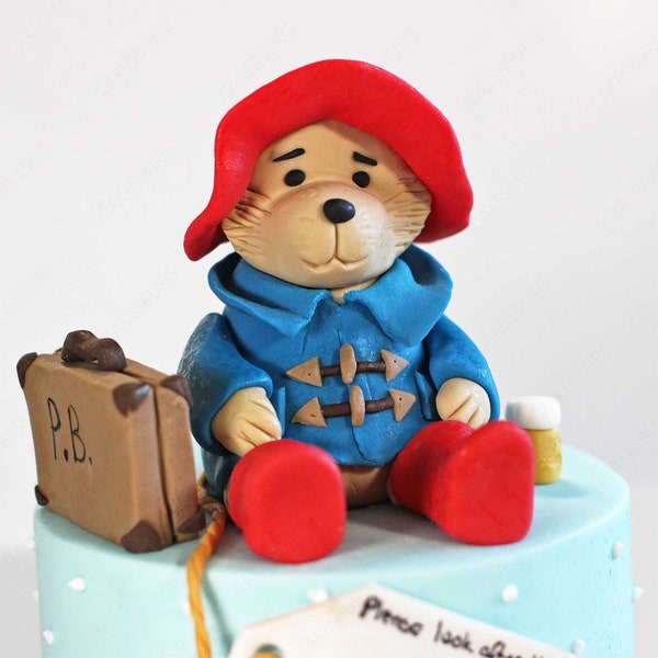 Edible Fondant Paddington Bear Cake Topper