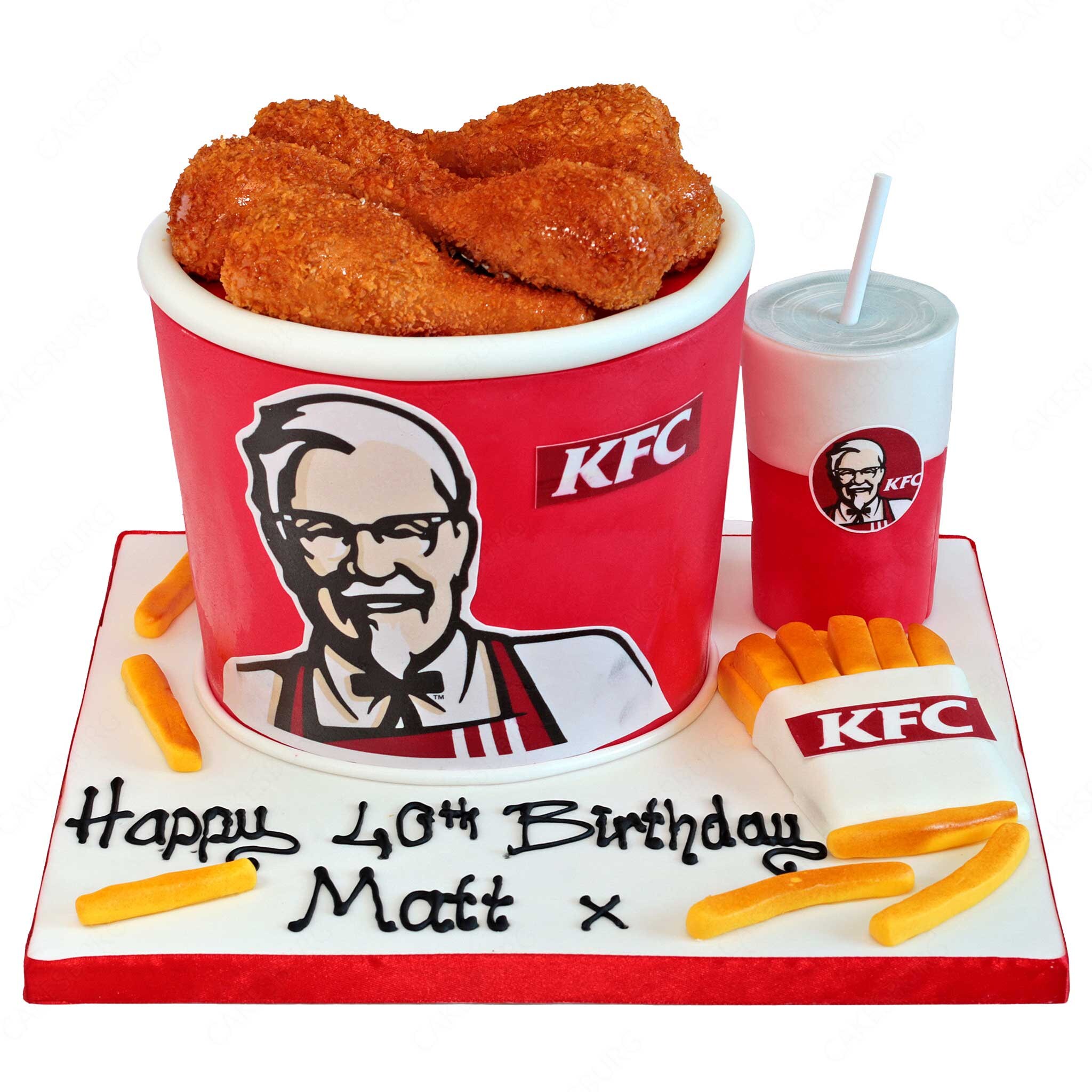 Edible Fondant KFC Menu Cake Decoration Etsy