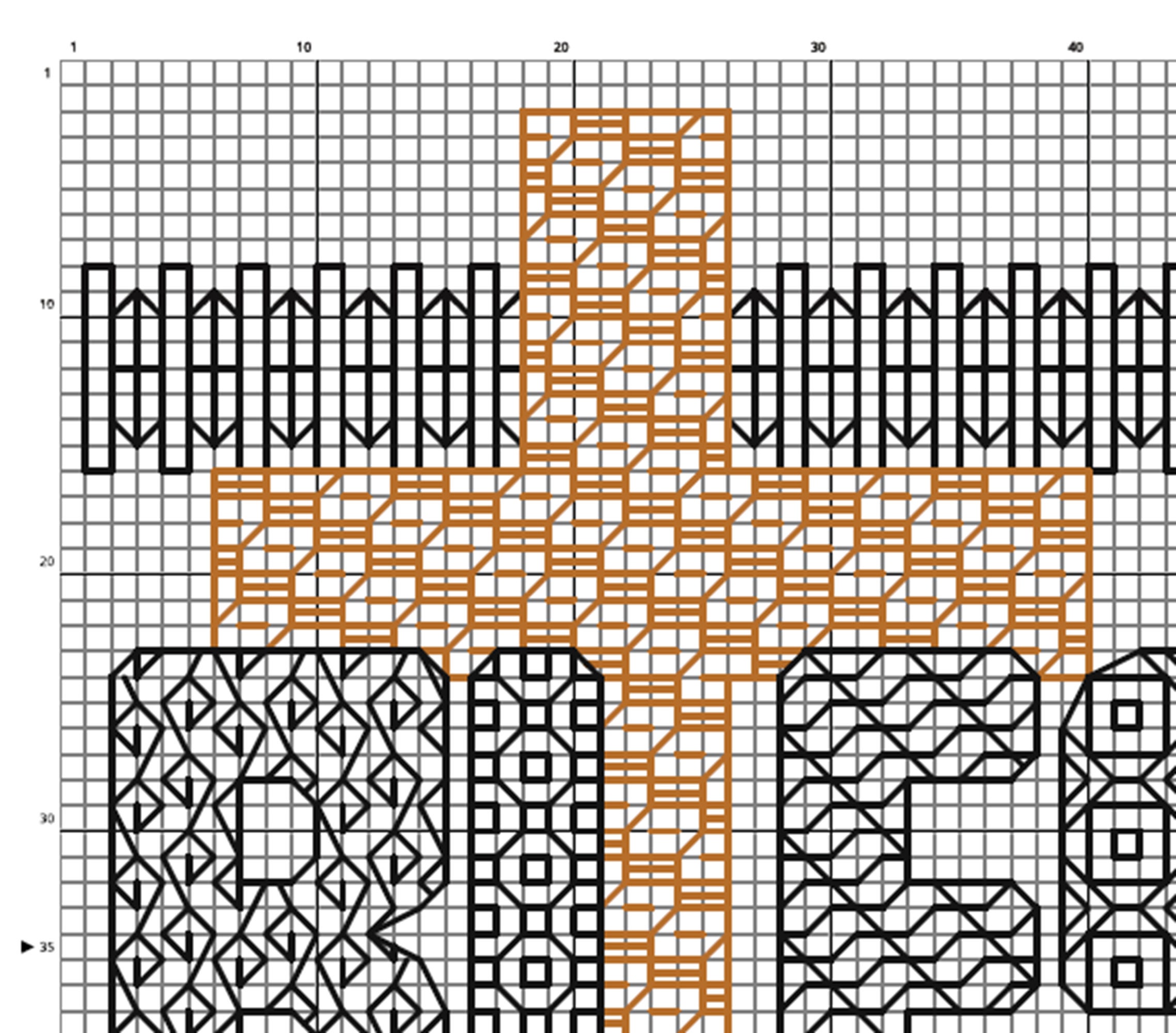 Blessed > Blackwork Pattern, Cross Stitch Pattern, Embroidery > Digital ...