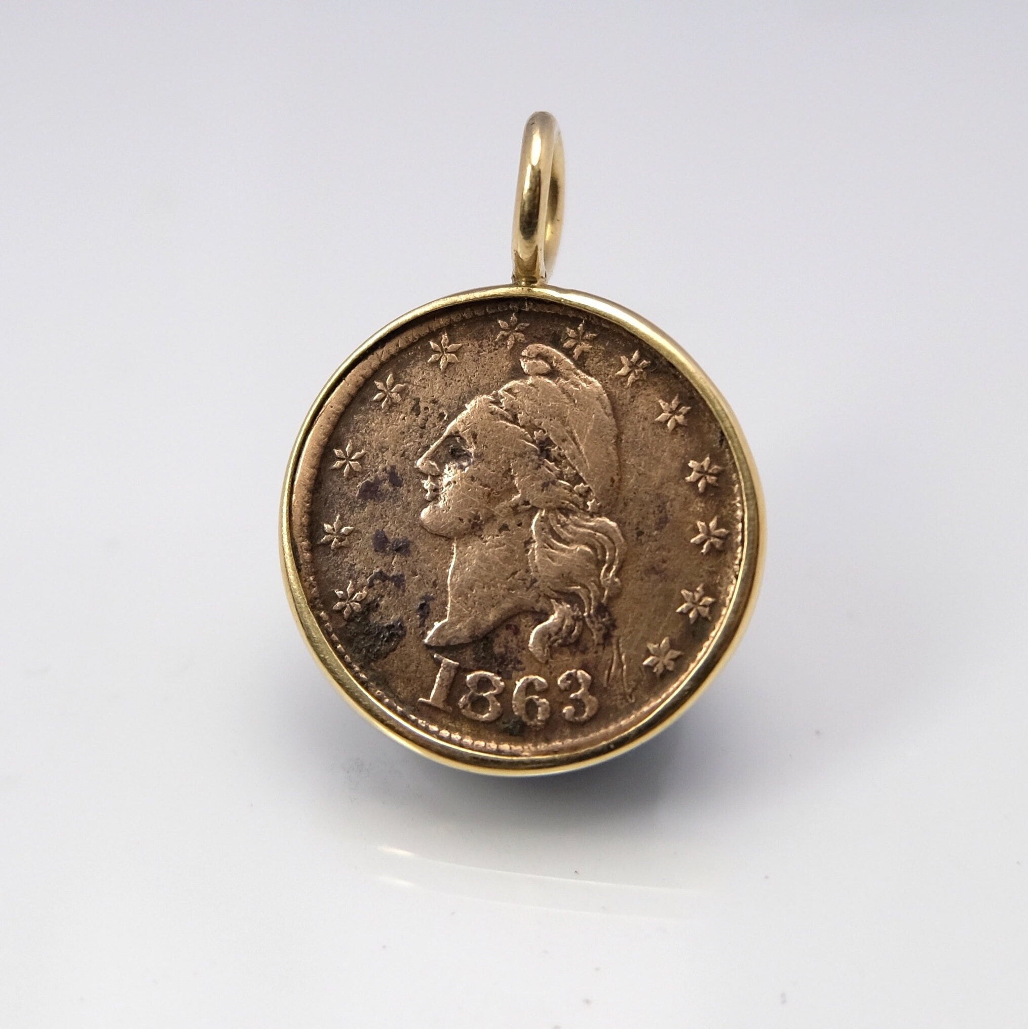 1863 Civil War Token I.O.U 1 Cent - Free Shipping USA - The Happy Coin