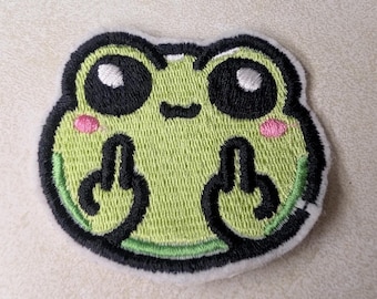 Double Trouble Frog Patch – Flipping the Bird with Style!