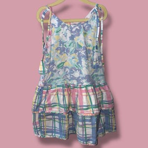 Vintage Guess Dress Girls 6x Pastel Floral Summer 90s