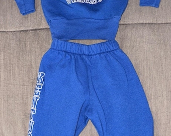 Vintage Kentucky Wildcats Baby Tracksuit 12 Mo Blue USA Made Sweat Set