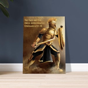 Die Tage sind böse. Kleide Dich Angemessen. Epheser 6:10-18 Poster | Christlicher Glaube Wandkunst | Christliche Wohnkultur | Christliches Poster
