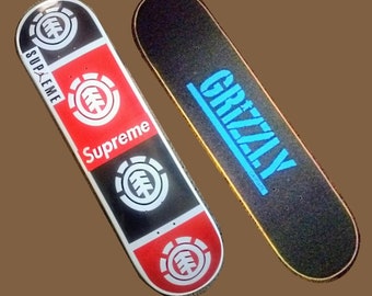 Vintage Element Quadrant, Nike Sticker Skateboard Deck 8 x 31.5