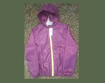 Vintage-NOS Borgoña Swag-Windbreaker Hombres Mujeres FRESH