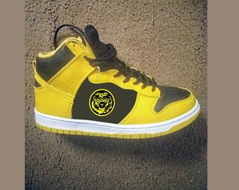Handmade OKTANE Black-Yellow Men's Fashion Sneakers Shoes
