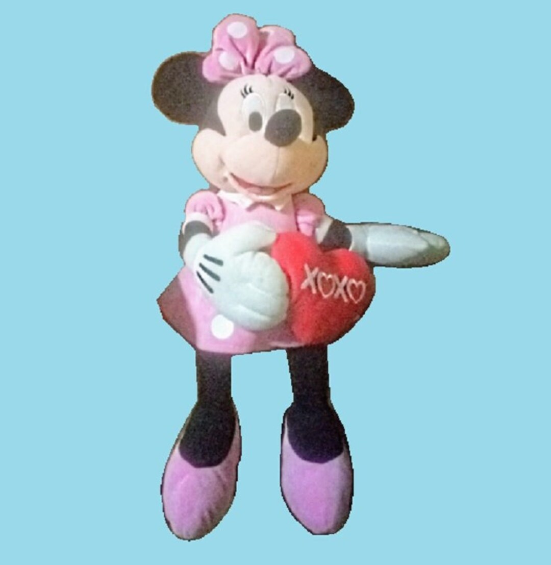 Vintage Minnie-mouse Disney-character Teddy Bear Plushie Valentines Day ...