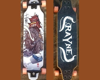 Vintage Rayne Tech Deck Cruiser-Carving Longboard Japanese-Dojo Fingerboard