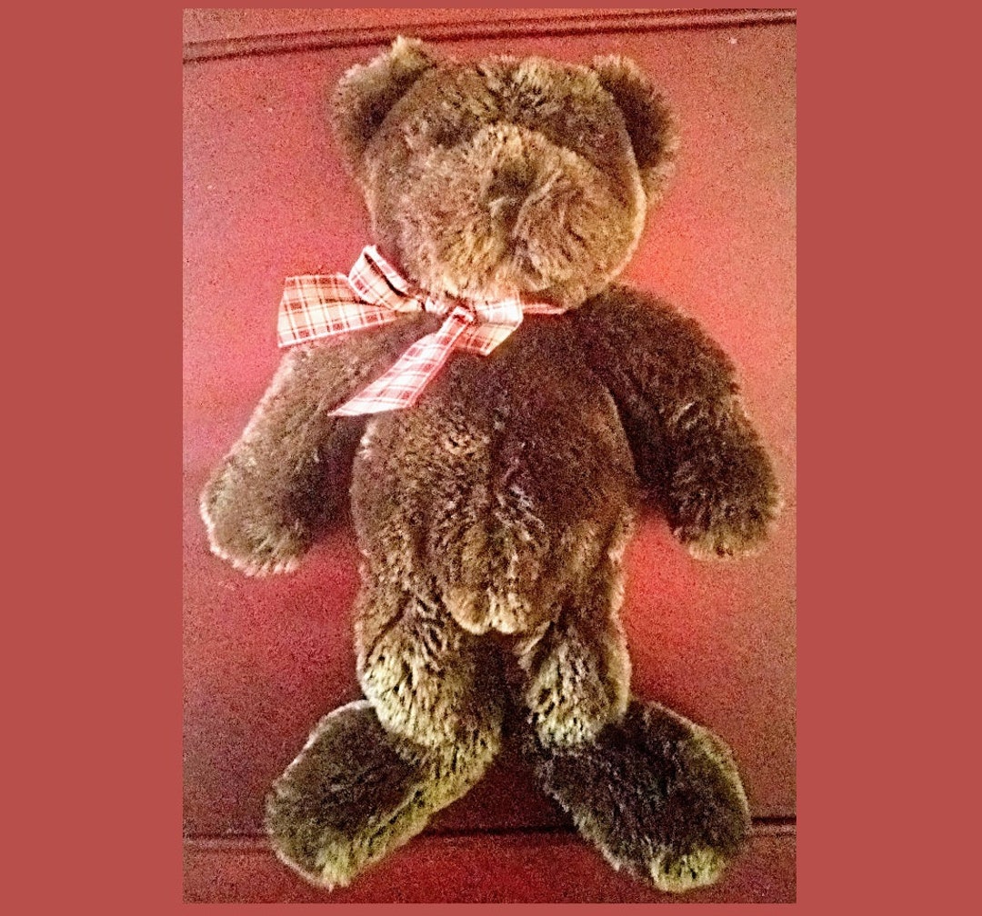 Vintage Gund Darkbrown Teddy Bear Plushie Stuffed Animal Etsy