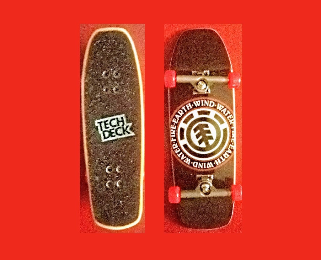 RARE Vintage Element Skateboards Old School Tech Deck Black White Red  Longboard Vert 