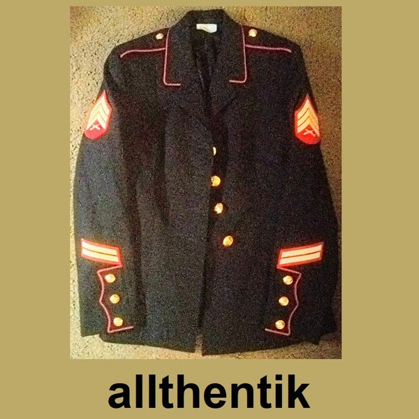 Vintage-Rare US Marine Corps Dress Blues Mantel * Authentische USMC Woll-Uniform