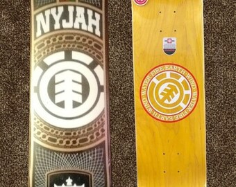 Vintage-Rare NYJAH Black-Gold Professional Skateboard Deck X-Games