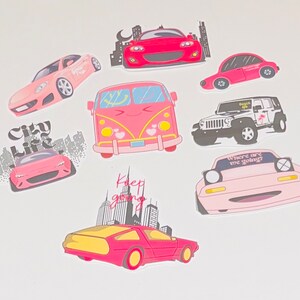 Stickers voiture girly fait main preppy cadeaux girly pour adolescentes filles