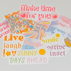 Stickers citations mignons faits main cadeaux girly preppy pour adolescentes