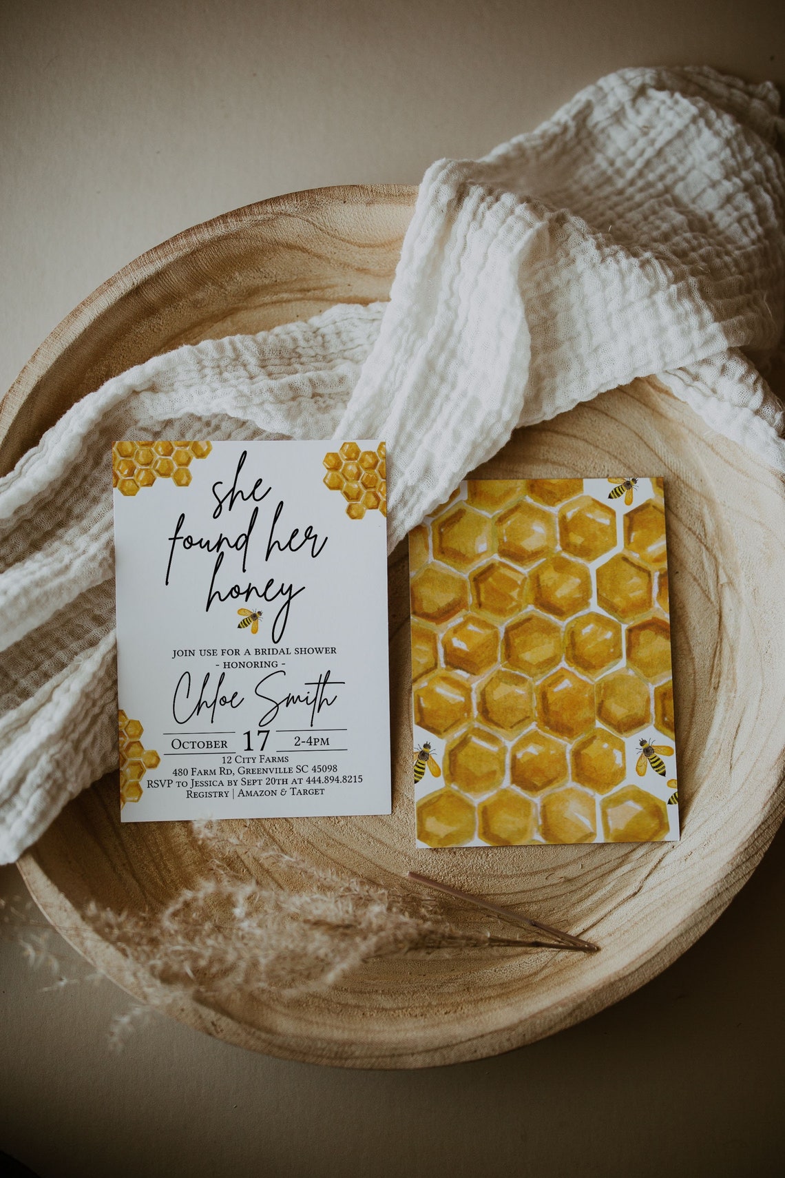 She Found Her Honey Bridal Shower Invitation Bee Bridal Etsy