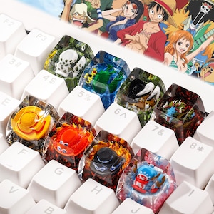 One Piece Artisan Keycap, One Piece Hat Keycap, Artisan Anime Keycap , Straw Pirate Hat One Piece Anime Keycap for Mechanical Keyboard