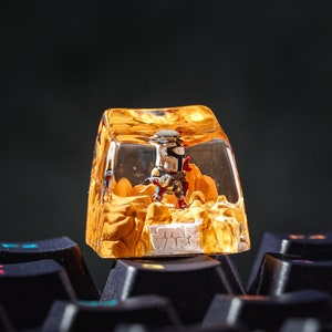 The Mandalorian Star Wars Keycap, Artisan Keycap, Star Wars Artisan Keycap, Star Wars Fan Gift for Mechanical Keyboard, Halloween Gift