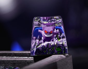 Shadow Phantom Keycap, PKM Artisan Keycap, Custom PKM Dark Spirit Keycap, Artisan PKM Keycap for Mechanical Keyboard, Birthday Gift