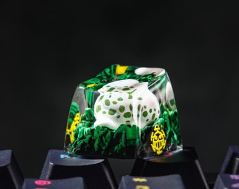 Law Pirate Hat Keycap, Anime Pirate Keycap, Custom Anime Keycap, Sea Thieves Hat Keycap Anime for Mechanical Keyboard, Father's Day Gift