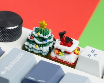 Santa Artisan Keycap, Santa Keycap, Artisan Keycap, Christmas Artisan Keycap, Custom Artisan Keycap, Cute Keycap, Father's Day Gift