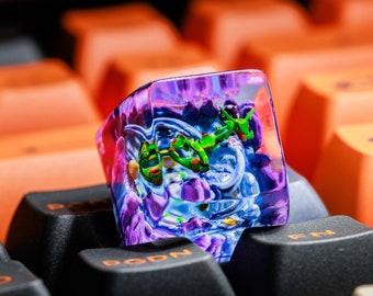 Rayquaza Poke Tastenkappe, Benutzerdefinierte Poke Artisan Tastenkappe, Benutzerdefinierte ECS-Harz-Tastenkappe, Anime-Tastenkappe für mechanische Tastatur, Weihnachtsgeschenk