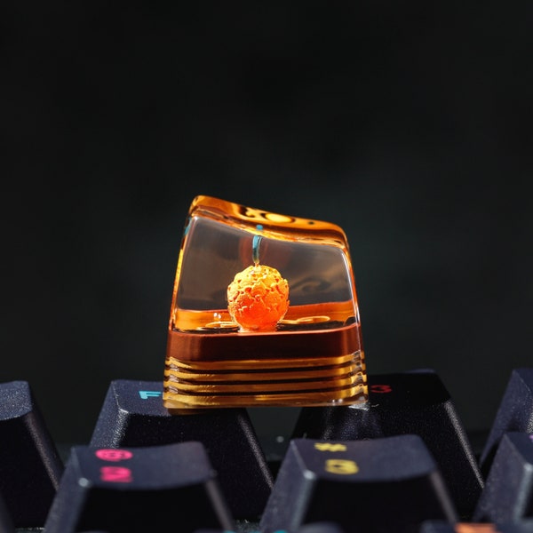 Mera Fruit Artisan Keycap, Artisan Keycap, One Piece Keycap, Gomu Fruit One Piece Keycap, kundenspezifische Teufelsfrüchte für mechanische Tastatur