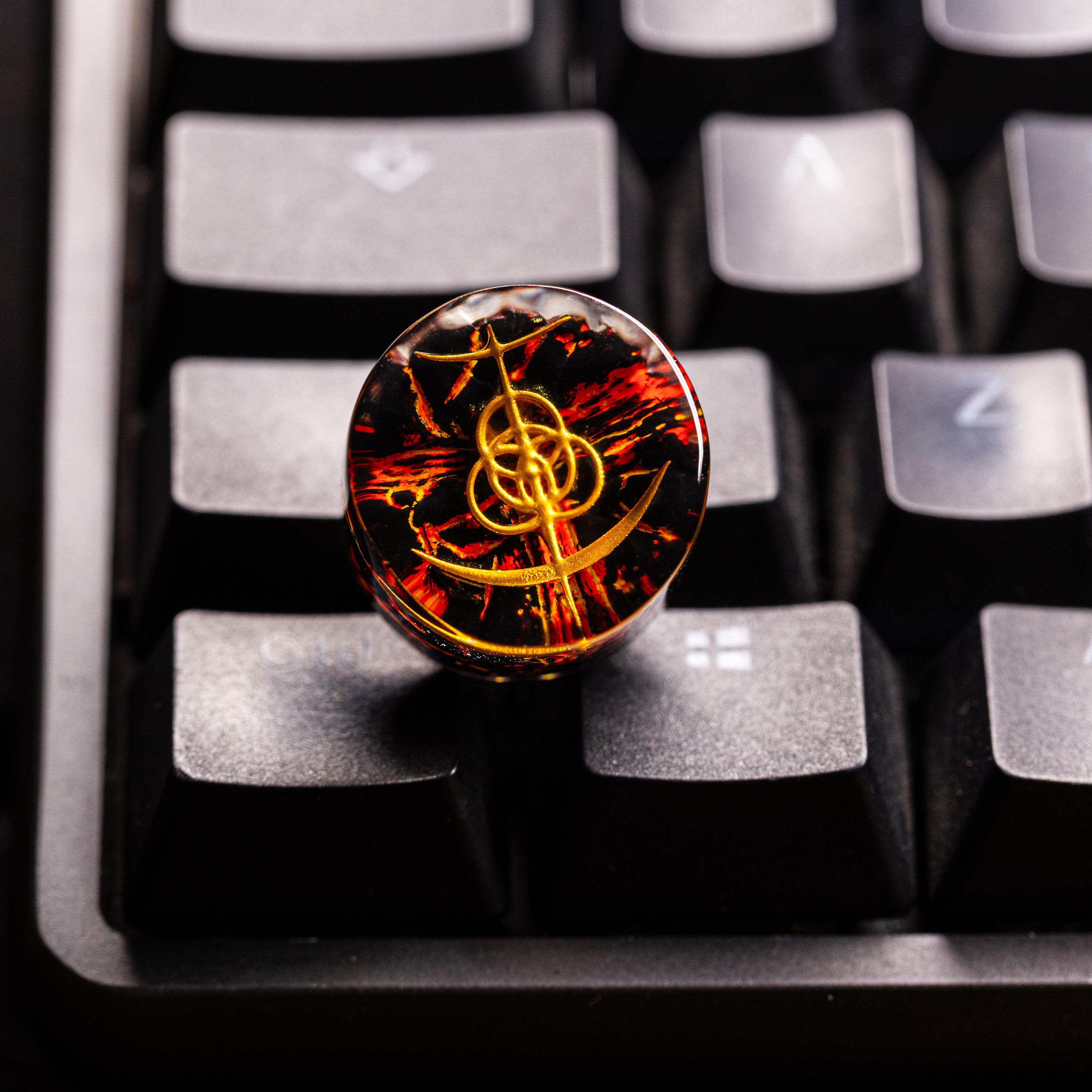 Button Eternal Runes Eternal Rune Symbol Knob,arcane Ring of Light Knob,dark Fantasy Resin ...