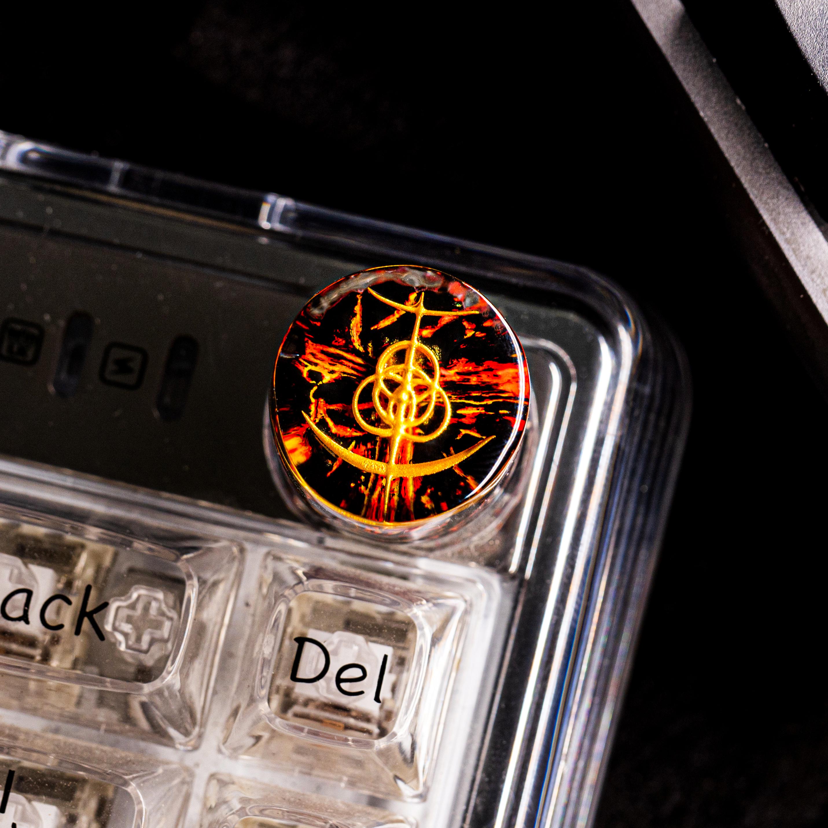 Button Eternal Runes Eternal Rune Symbol Knob,arcane Ring of Light Knob,dark Fantasy Resin ...