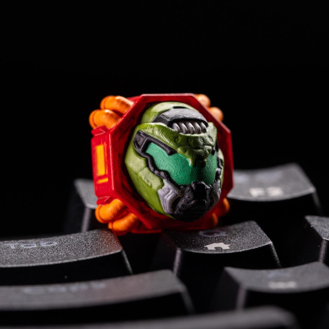 Doom Key Cap Doom Dark Ages Keycap, Doomguy Gaming Keycap, Custom Keycap, Artisan ...