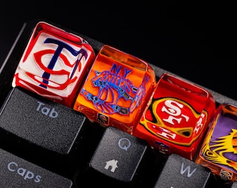 Custom Team Keycap, Custom Football Logo Team keycap, Custom Keycap Artisan for mechanical keyboard, cherrymx keycap, Halloween Gift