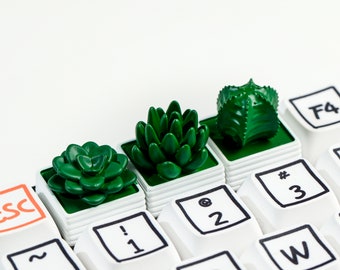 Succulent Artisan Keycap, Artisan Keycap, Plant Succulent Keycap ,Keycap Artisan Succulent for Mechanical Keyboard, Christmas gift