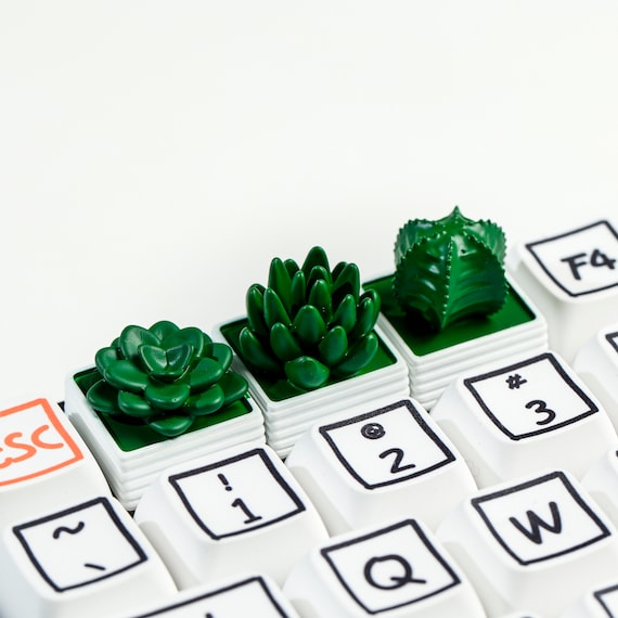 Succulent Artisan Keycap, Artisan Keycap, Plant Succulent Keycap ,Keycap Artisan Succulent for Mechanical Keyboard, Father's Day Gift