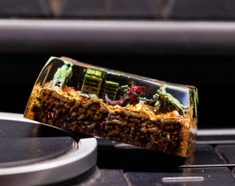 GOD.ZI.LLA Monster Artisan keycap, Atomic Breath Keycaps, Monster Kaiju custom keycap voor mechanisch toetsenbord, verjaardagscadeau, kerstcadeau