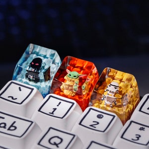 Star Wars Artisan Keycap, Artisan Keycap, Star Wars Keycap, Stormtrooper Keycap, Star Wars Fan Gift for Mechanical Keyboard, Halloween Gift