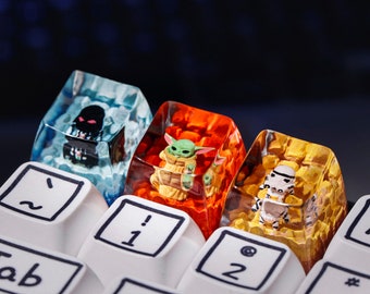 The Mandalorian the Child Baby Yoda Keycap Handmade Resin