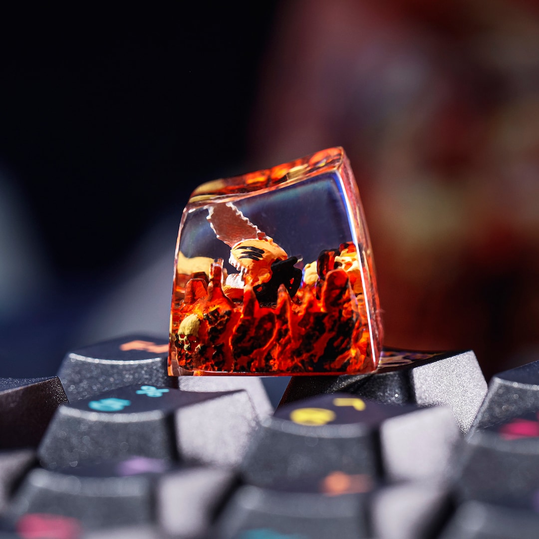 Chainsaw Devil Artisan Keycap, Artisan Anime Keycap, Anime Chainsaw Keycap, Artisan Chainsaw
