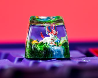 Tecla Sylveon Poke.mon, Tecla Poke.mon Artisan, Tecla Sylveon Evolution, Tecla Evolution Poke.mon para teclado mecánico, regalo de Navidad