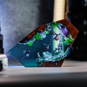 Ancient Dragon Resin Lamp, Dragon Epoxy Night Light,Fire And Ice Dragon Lamp,House of The Dragon Night Lamp, Gift For Father, Halloween Gift